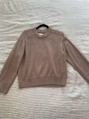 Abercrombie & Fitch Women's Scoop Crewneck Sweater in Taupe